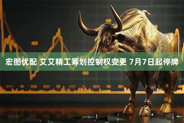 宏图优配 艾艾精工筹划控制权变更 7月7日起停牌